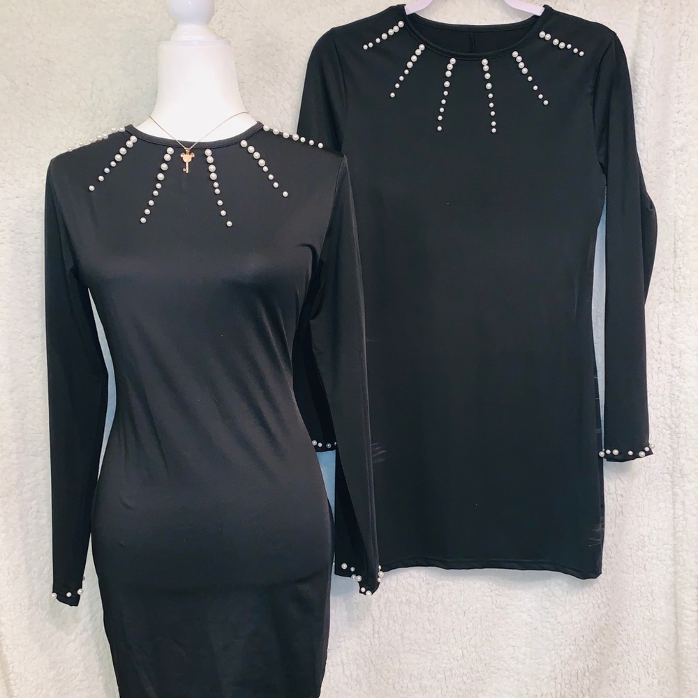 Forever 21 black silk dress  Medium